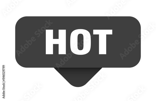 HOT button, label, banner photo