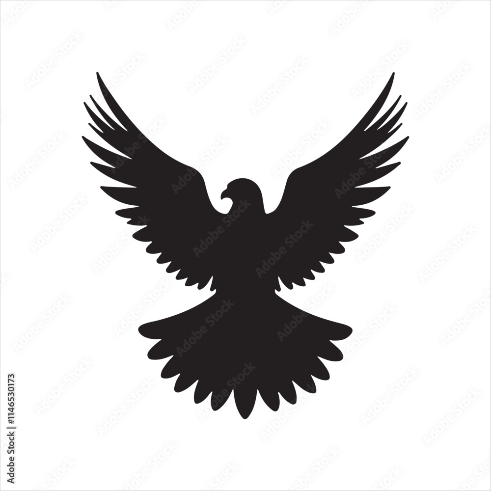 Obraz premium falcon bird silhouette vector logo design
