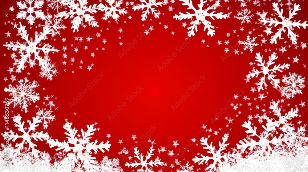 Abstract Holiday Background with White Snowflakes and Red Canvas for Spa and Relaxation Themes Abstract Holiday Background with White Snowflakes and Red Canvas for Spa and Relaxation Themes