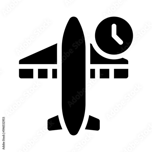 Airplane glyph icon