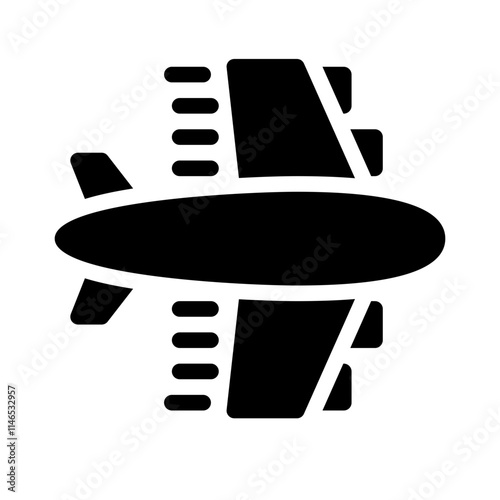 Airplane glyph icon