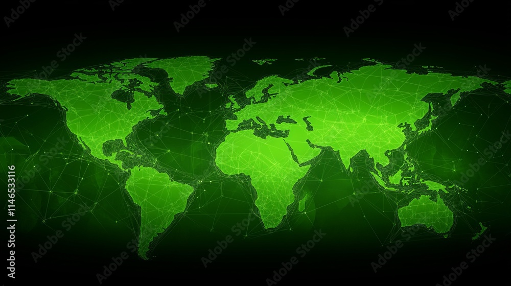Global Network Connection A World Map Visualization Global Network Connection A World Map Visualization