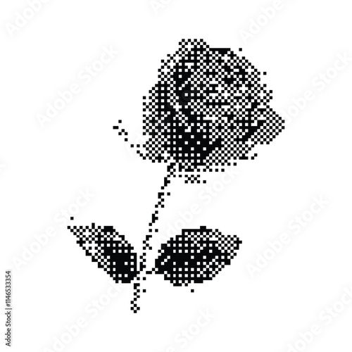 Rose dither halftone bitmap icons