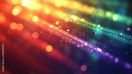 Wallpaper Mural Abstract rainbow bokeh, glittering lights, blurred background. Torontodigital.ca