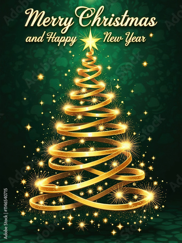 Beautifully Decorated Christmas Tree with Presents