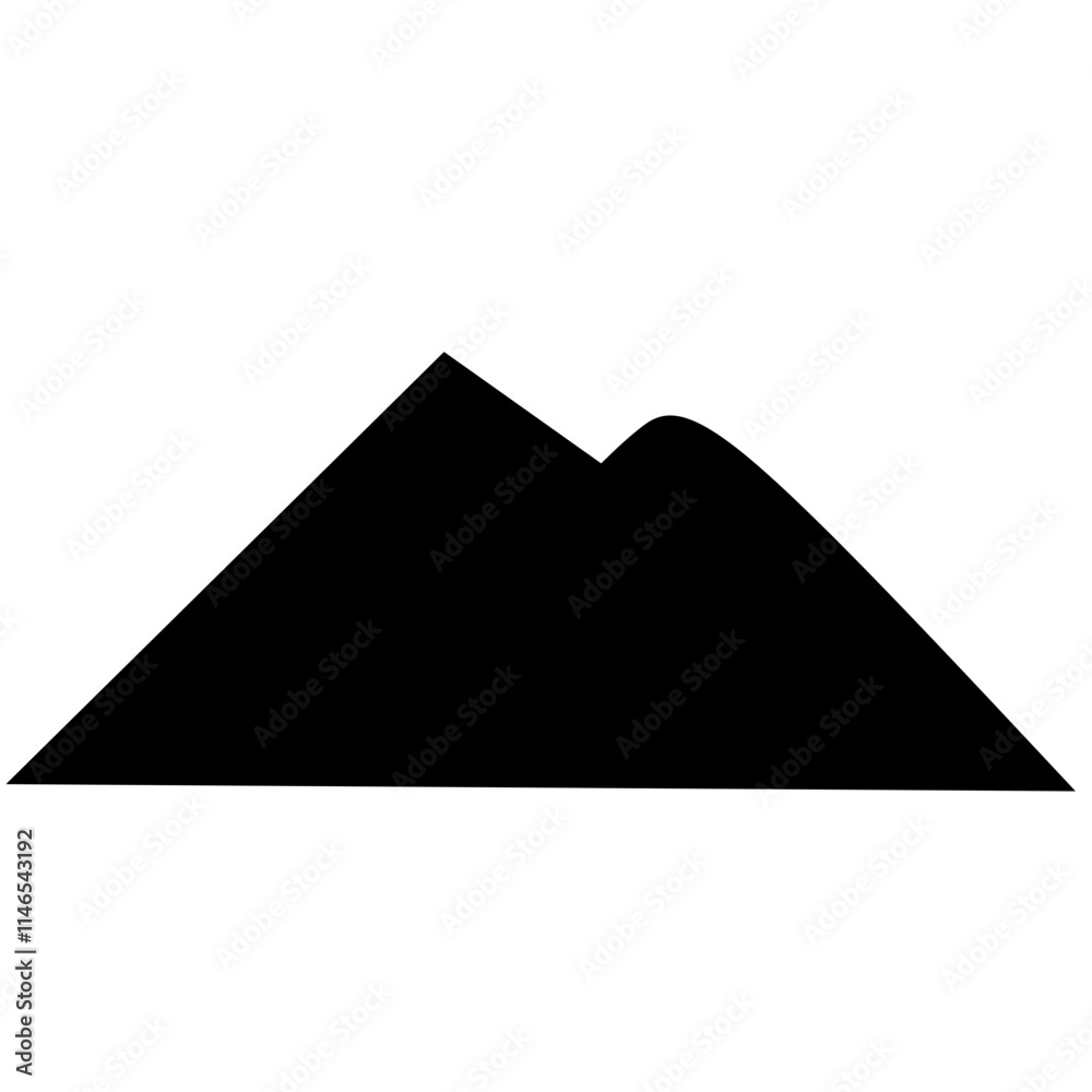 Hand drawn mountain silhouette Hand drawn mountain silhouette