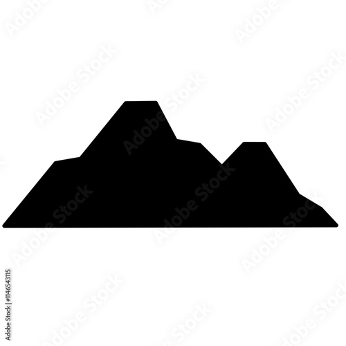 Hand drawn mountain silhouette 