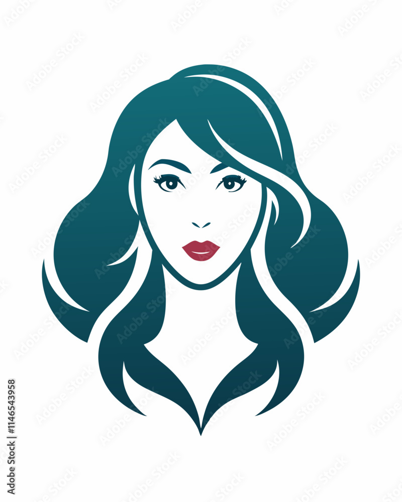Elegant Female Face Silhouette: Beauty, Business, and Logo Design Inspiration. Elegant Female Face Silhouette: Beauty, Business, and Logo Design Inspiration.