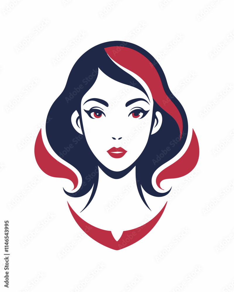 Elegant Female Face Silhouette: Beauty, Business, and Logo Design Inspiration. Elegant Female Face Silhouette: Beauty, Business, and Logo Design Inspiration.