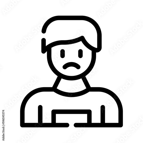 Depression line icon