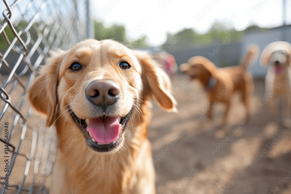 A playful golden retriever poses happily in a sunny park, radiating joy and companionship while enjoying outdoor leisure, embodying the spirit of carefree playfulness and engagement. A playful golden retriever poses happily in a sunny park, radiating joy and companionship while enjoying outdoor leisure, embodying the spirit of carefree playfulness and engagement.