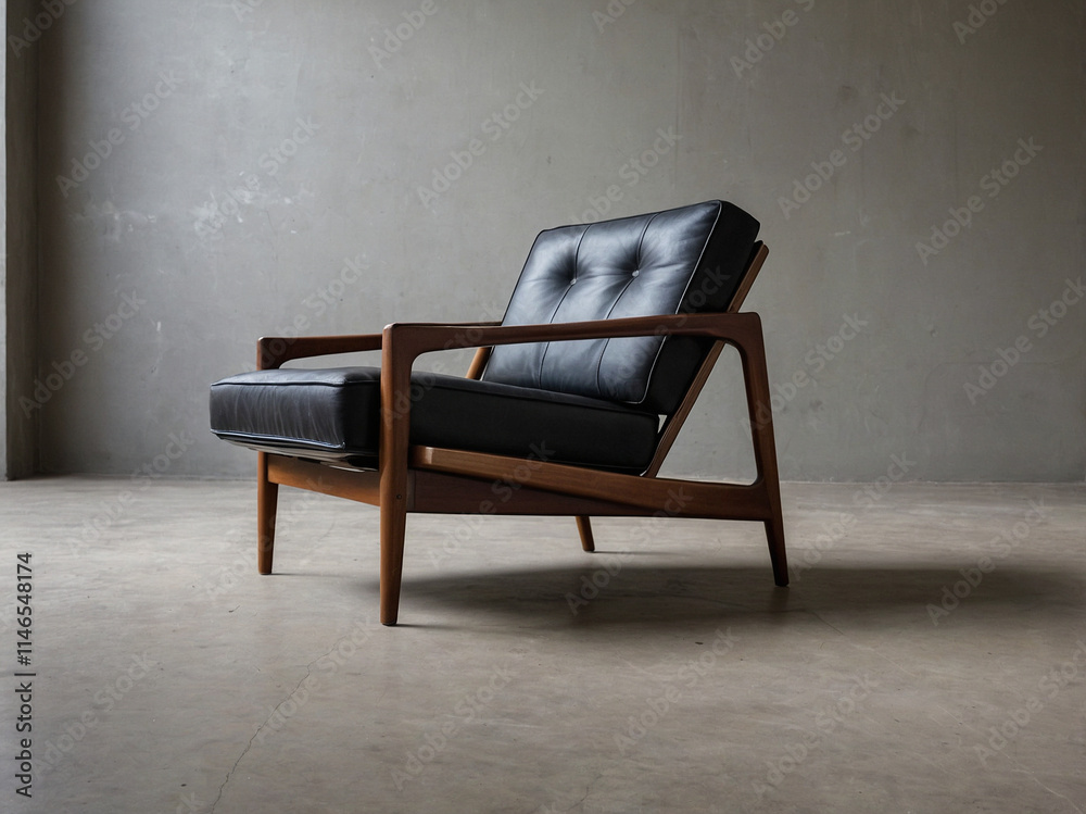 Elegant modern chair showcase minimalist studio furniture photography contemporary design side view aesthetic appeal