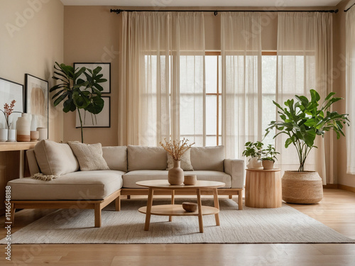 Cozy living room design modern home interior decor serene environment natural light comfort and style