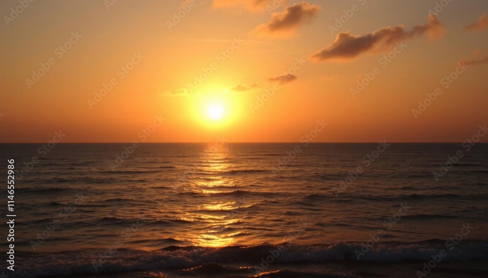 sunset over the ocean with a small wave coming in sunset over the ocean with a small wave coming in