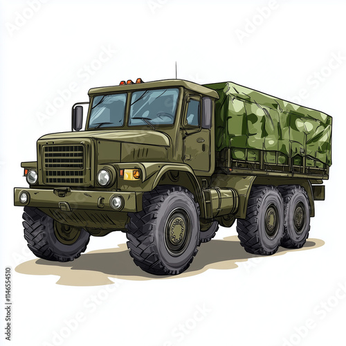 Military Truck - Rugged Tactical Vehicle for Transport and Combat Operations photo