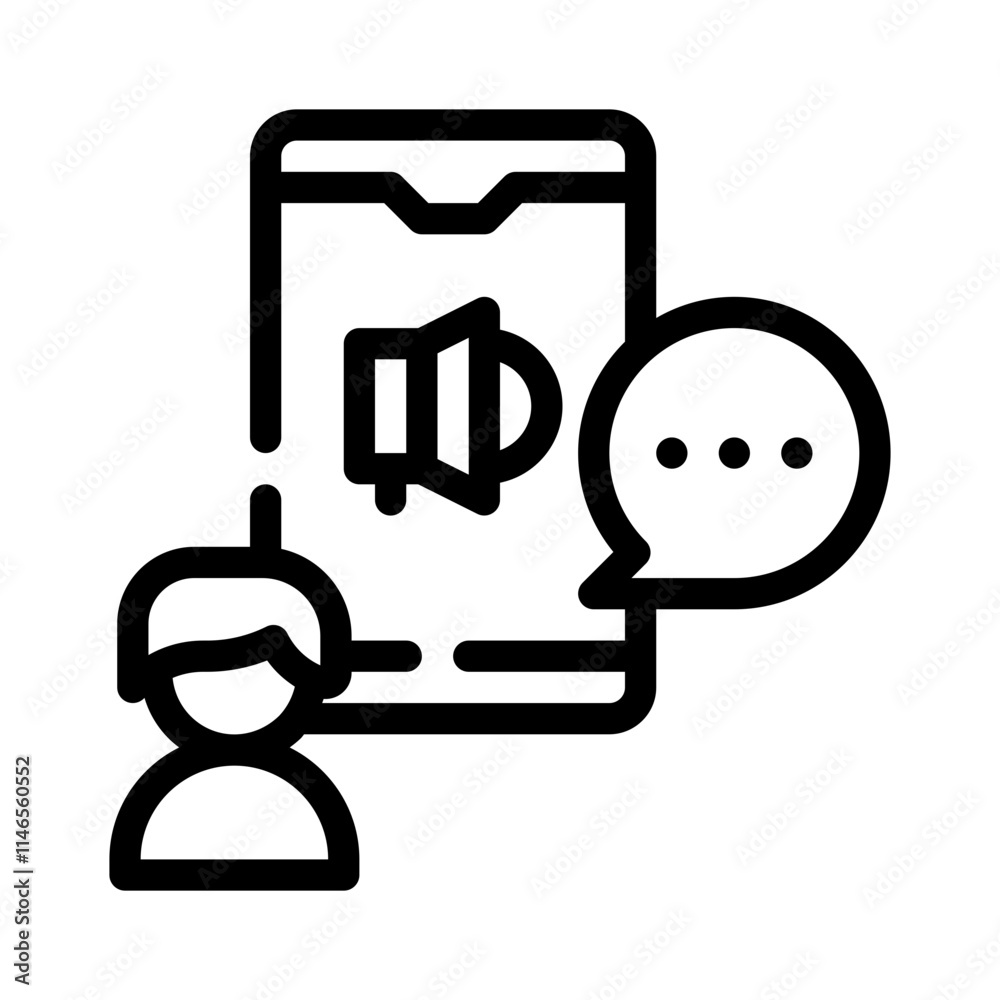 Influencer line icon Influencer line icon