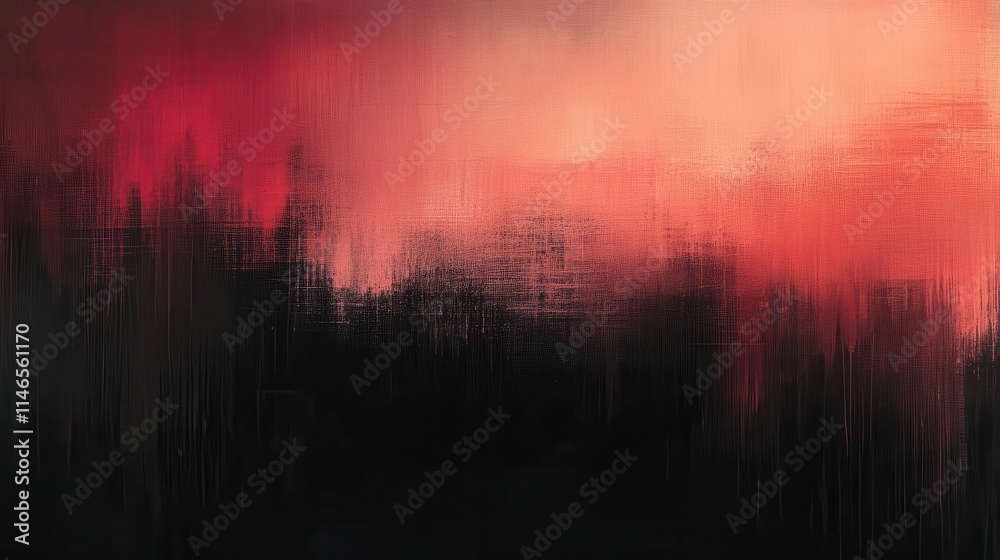 Fototapeta premium abstract background with deep shades of black, brown, crimson, coral, peach, and pink, featuring a gradient of blurred lines and textures that create an elegant and luxurious feel