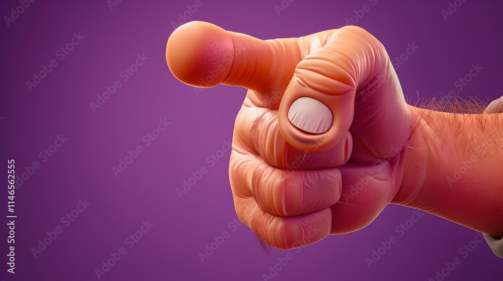 3D Illustration Hand Pointing Gesture 3D Illustration Hand Pointing Gesture