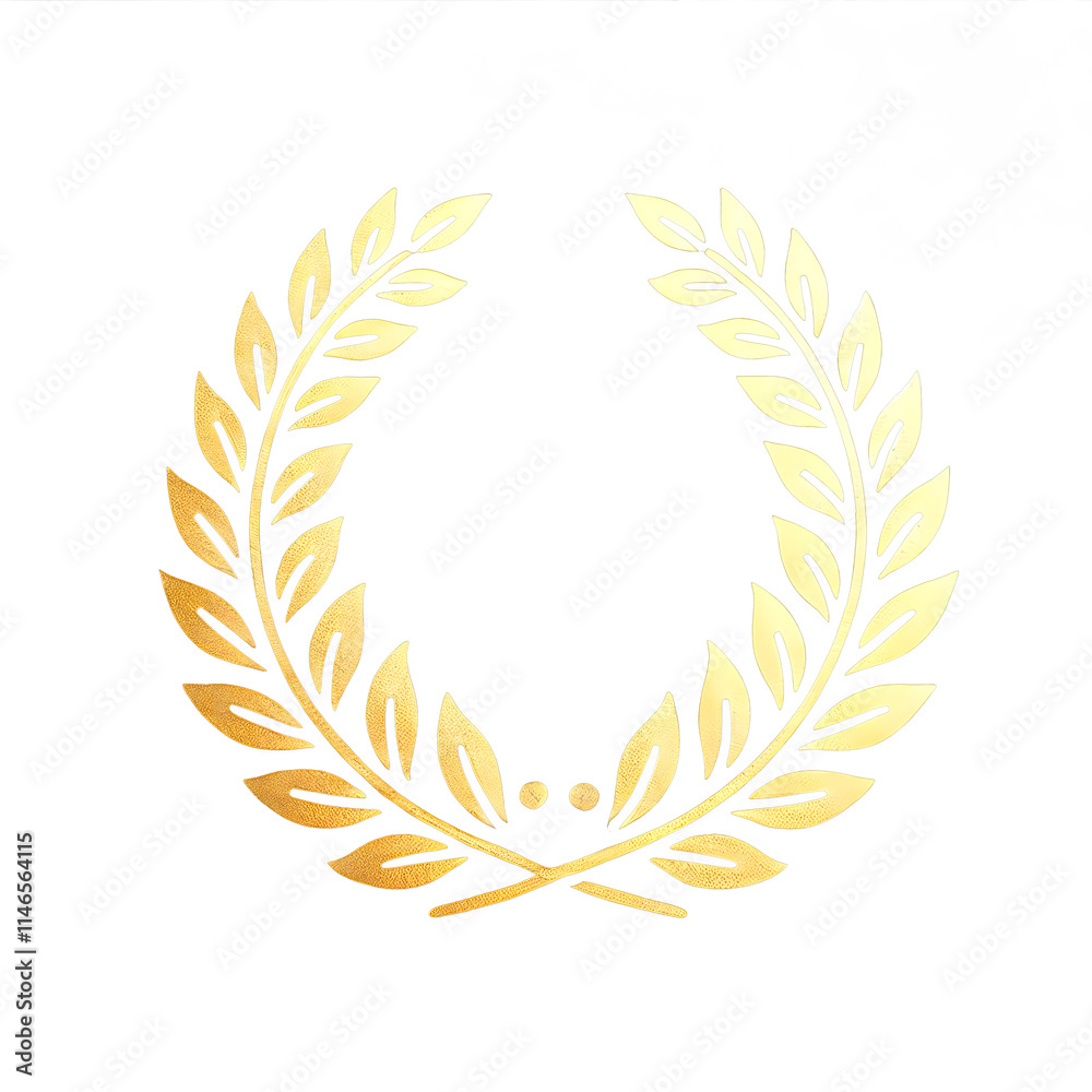 Golden Laurel Wreath Award Icon, Transparent Background PNG Golden Laurel Wreath Award Icon, Transparent Background PNG