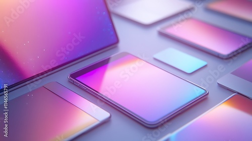 Modern devices in a digital workspace a graphic design studio