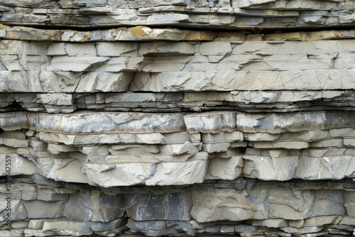 Photo of Sedimentary layered rock texture. Background texture for backdrops or mapping