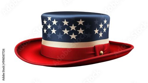 Uncle sam hat isolated on white background  photo