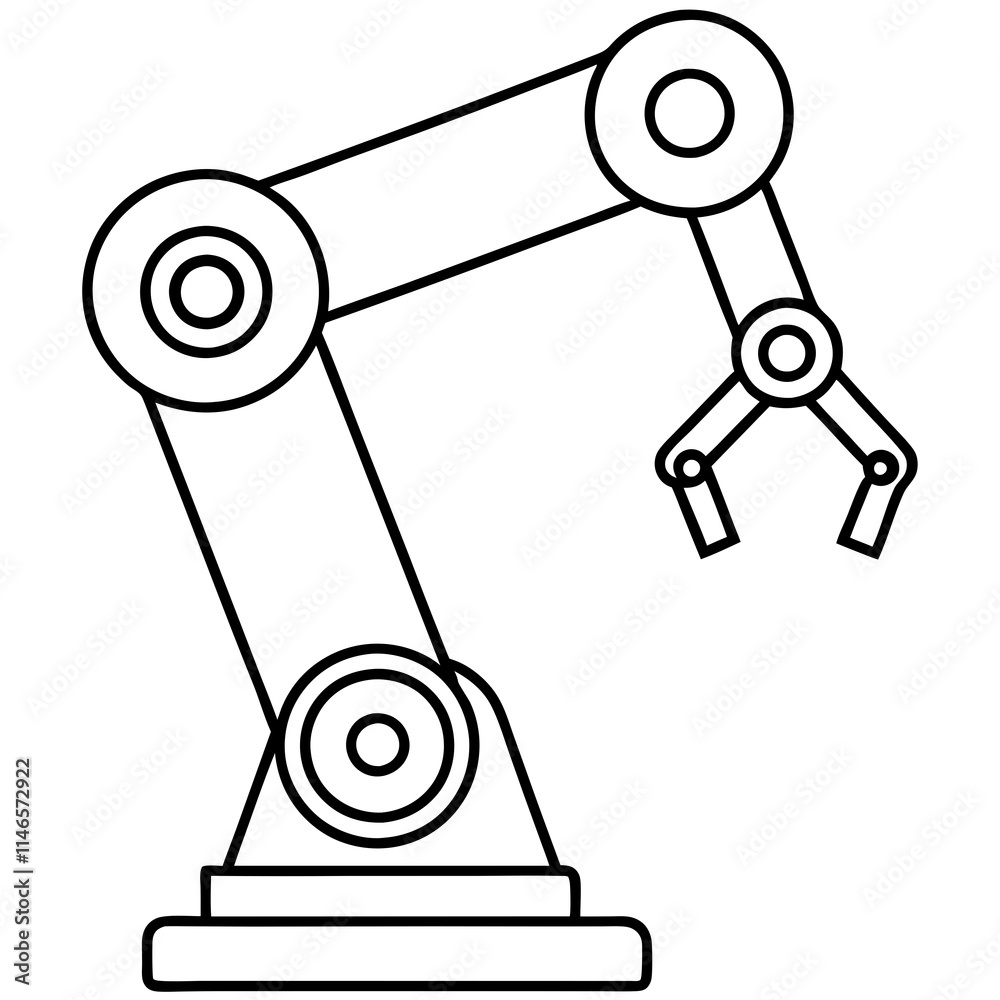 Robotic Arm Vector Icon Design Robotic Arm Vector Icon Design