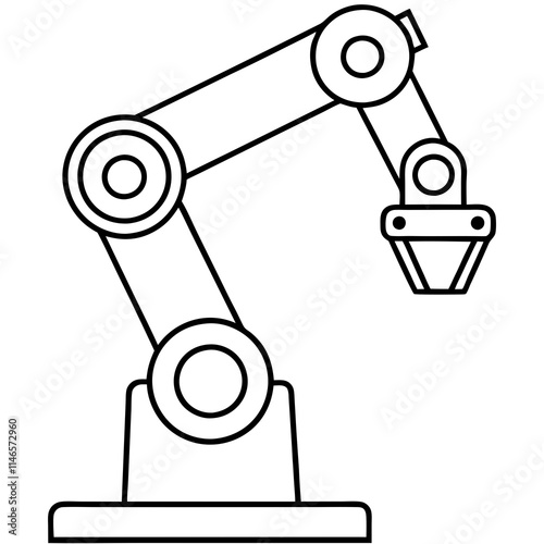 Robotic Arm Vector Icon Design