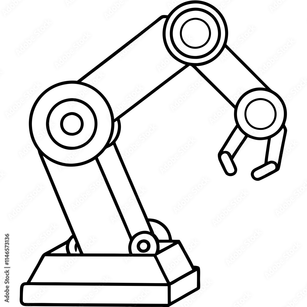Robotic Arm Vector Icon Design Robotic Arm Vector Icon Design