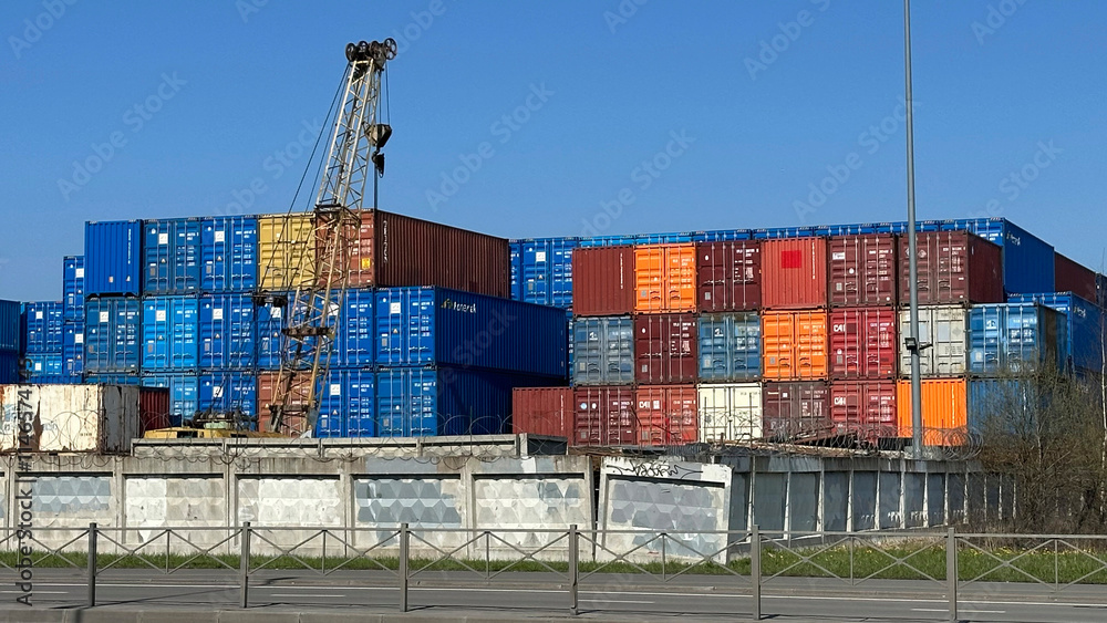 Fototapeta premium Logistics, commerce, and industrial organization.