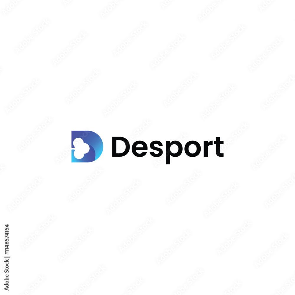 D letter and tree icon modern logo design D letter and tree icon modern logo design
