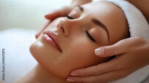 Wallpaper Mural relaxing facial massage treatment at spa Torontodigital.ca