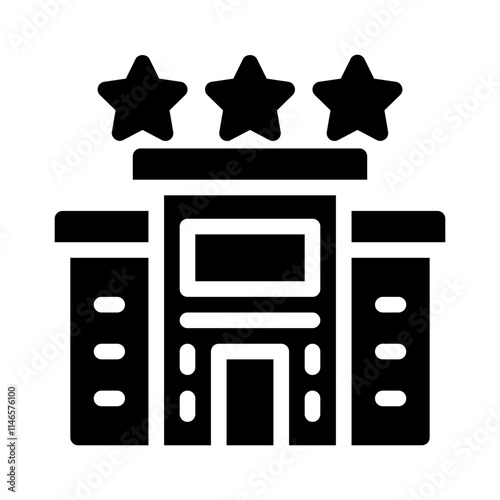 accommodation glyph icon