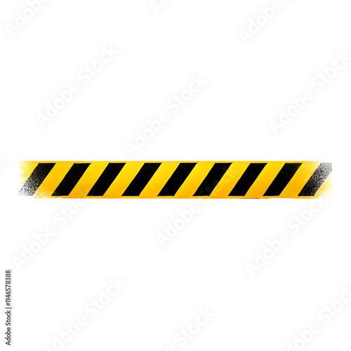 Under Construction Warning Sign with Caution Tape and Barrier Design, Transparent Background PNG photo