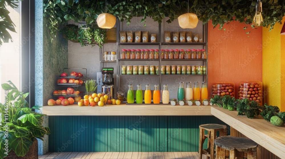 healthy juice bar and grocery store interior healthy juice bar and grocery store interior