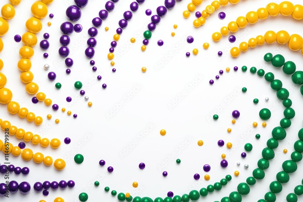 Obraz premium Colorful Beads in Vibrant Swirl Pattern