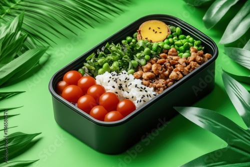 Discover the art of handcrafted bento with traditional Japanese recipes, a culinary journey showcasing homemade flavors and precision This bento, a delightful example of Japanese cuisine, is a photo