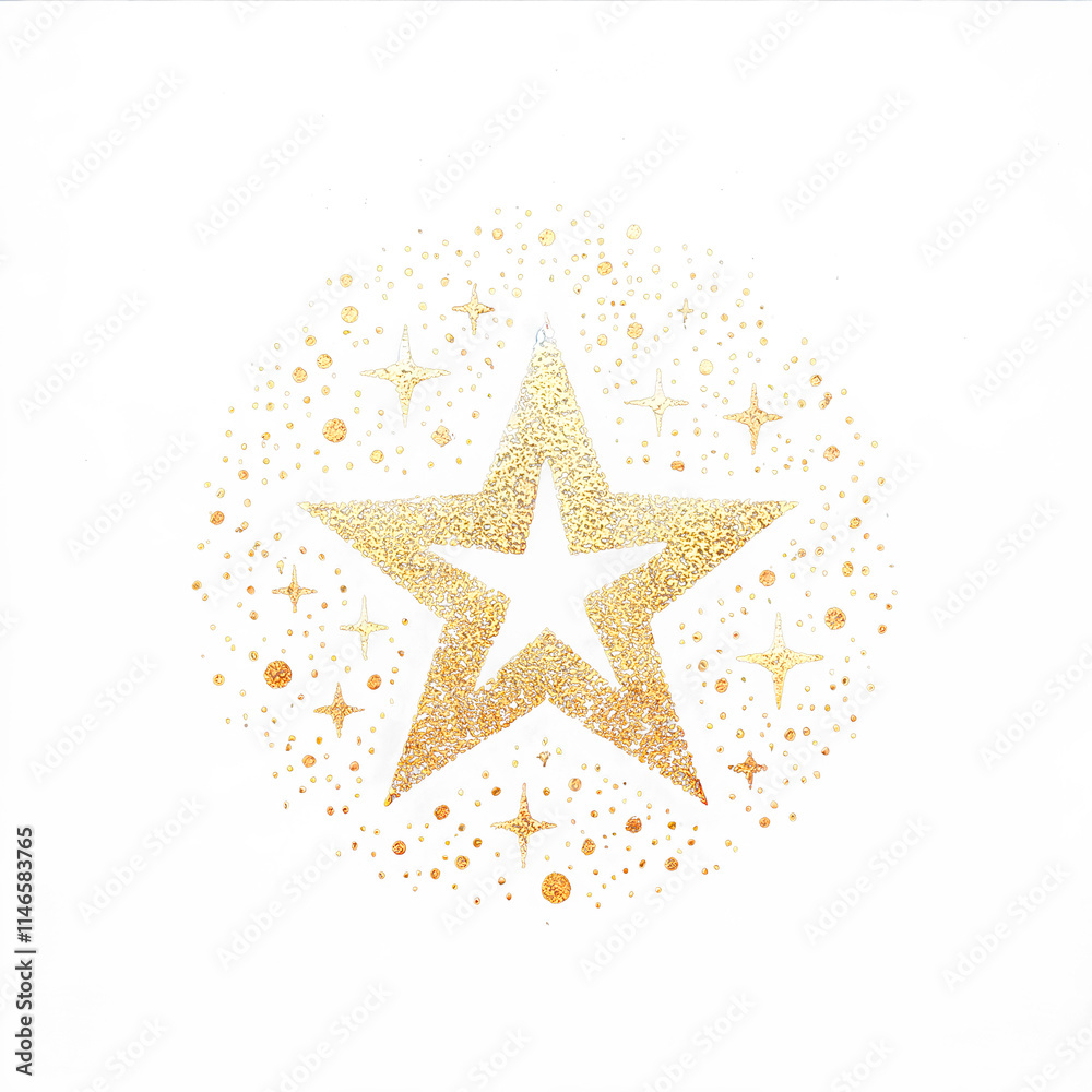 Fototapeta premium Shiny Gold and Silver Star of David Design with Abstract Background, isolated on transparent background.