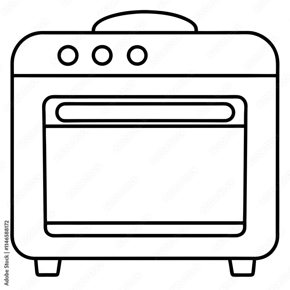 Smart Oven Vector Icon Design Smart Oven Vector Icon Design