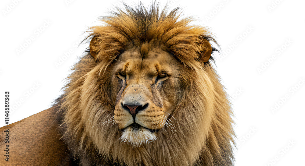 Majestic Male Lion Portrait Powerful African Wildlife King of Beasts Majestic Male Lion Portrait Powerful African Wildlife King of Beasts