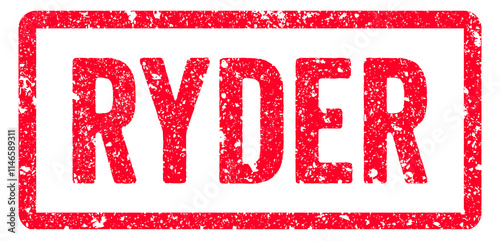 Obraz na płótnie Ryder Stamp Transparent Seal, Red Grunge Ryder Word Rubber Stamp Seal