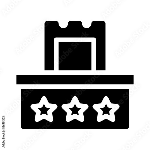 Raffle glyph icon