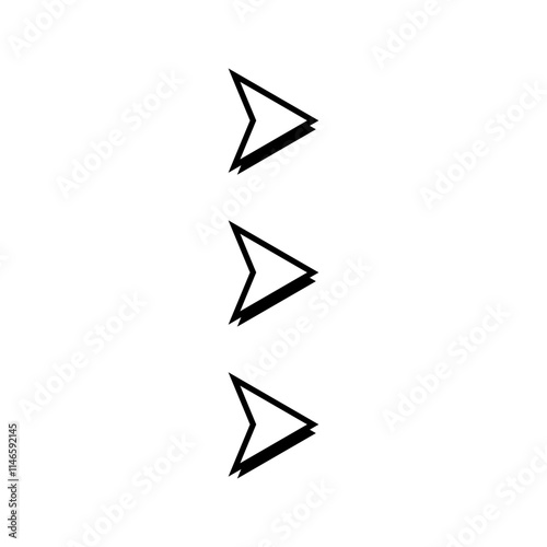 Arrow bullet point set. Business, presentation, report, infographic, checklist concepts. Flat decorative vector design isolated illustrations. 