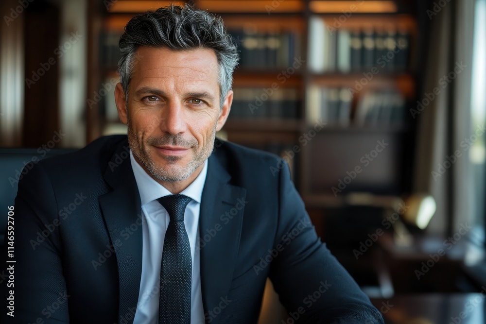 This image displays a confident businessman in a clean and professional office, highlighting his leadership qualities and modern work environment. This image displays a confident businessman in a clean and professional office, highlighting his leadership qualities and modern work environment.