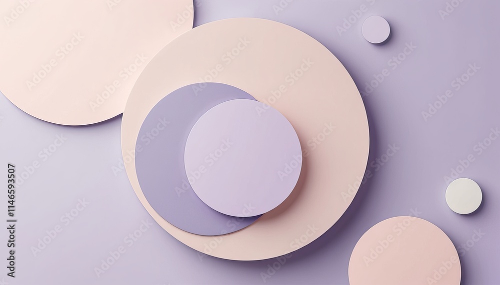 Pastel Circles In Minimal Geometric Design Pastel Circles In Minimal Geometric Design