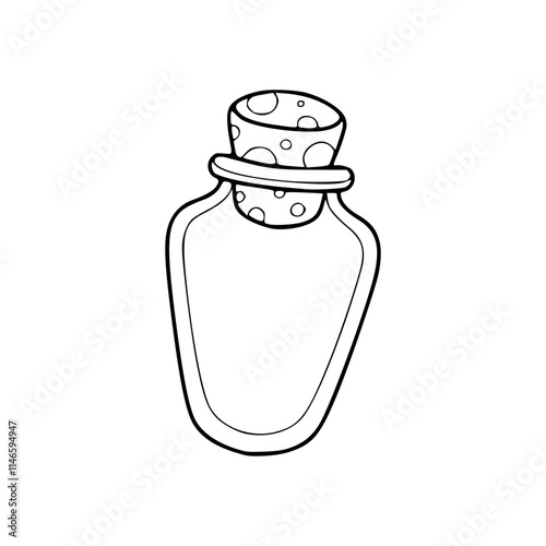 a line art drawing of  bottle with a lid illustration