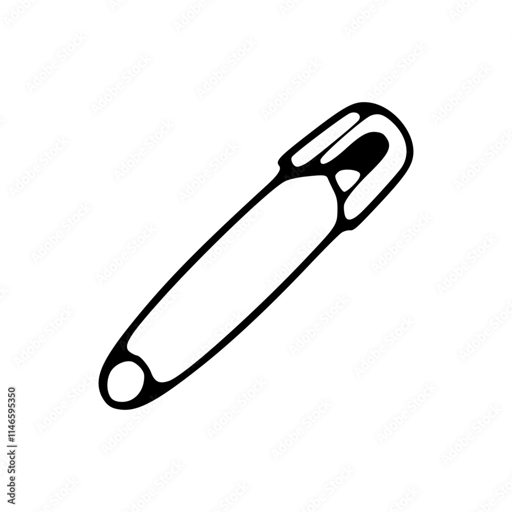 pin icon illustration in outline style pin icon illustration in outline style