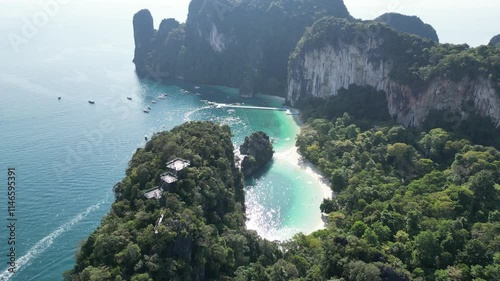 Beautiful drone footage of Hong Island 360 Viewpoint and Koh Hong