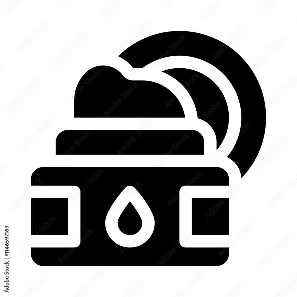 Obraz premium face glyph icon