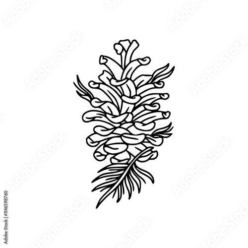 whimsical black and white daisy bouquet: a delicate floral illustration